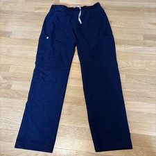 Figs Tech Axim Cargo Scrub Pants Men  s Medium Navy Blue Drawstring Medical T2001