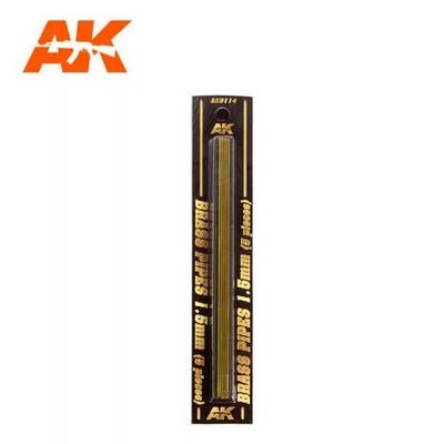 AK Interactive AK9114 - Brass Pipes 1,5mm, 5 Units - Neu
