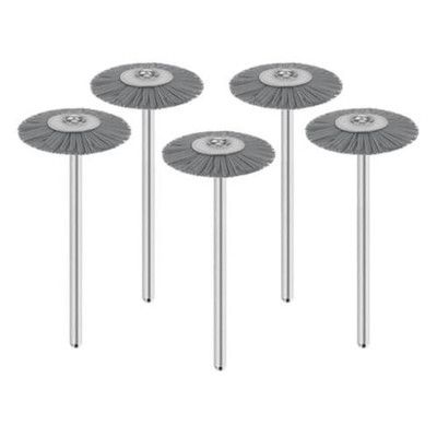 5x Nylon-Bürste mit Schleifkorn ''SiC'' [Ø 22 x 2 mm] für Dremel, Proxxon ...