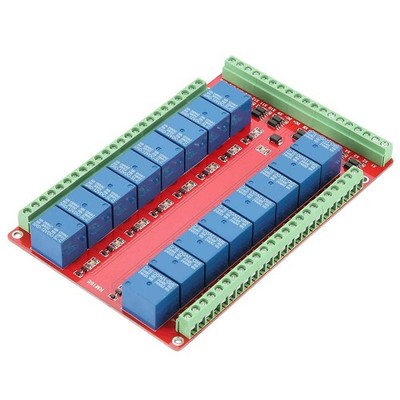 16 Kanal Relais Modul Isoliert Typ Schnittstellenplatine High/Low Level Trigger DC 