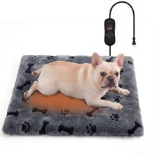 Pet Heating Pad for Cats Dogs, Heated Cat Dog Bed with 5 Temperature Levels, ...