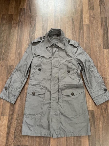 Men Bugatti Trench Coat Silver 38 / M / 46