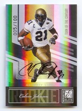 CALVIN JOHNSON 2007 DONRUSS ELITE TURN OF THE CENTURY AUTO AUTOGRAPH RC /100