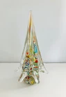Rare  Vintage Murano Italy Art Glass Vintage Millefiori Christmas Tree 8”