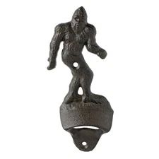 Rustic Sasquatch Bigfoot Beer Soda Bottle Opener Wall Mounted Man Cave Bar Decor