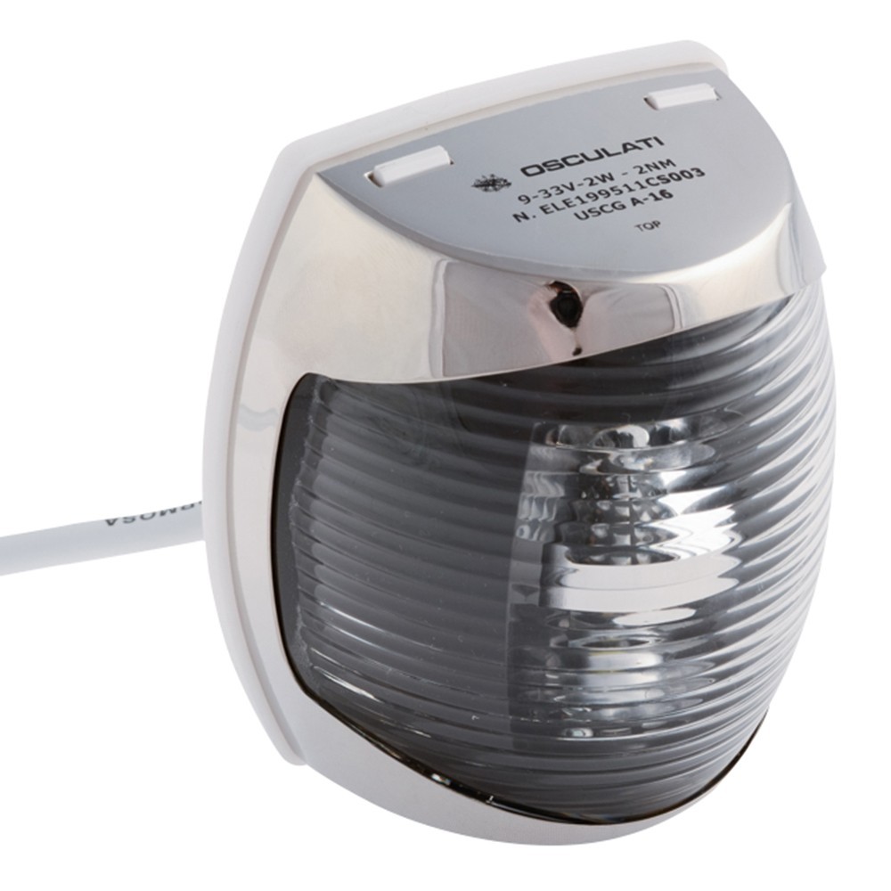 LED WHITE STERN LIGHT Navigation Stainless Steel 135 Degree Sailing NAVSPH135