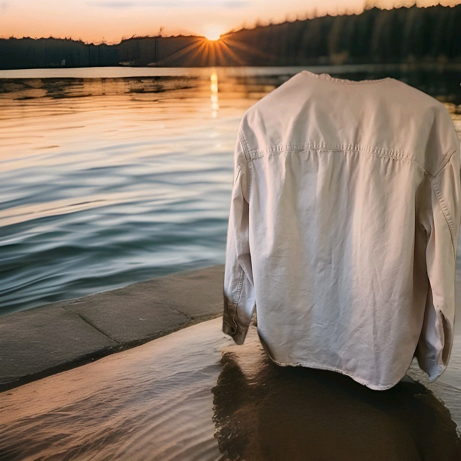 Vtg Levi Button Down Double Pockets  Red Tab  Nat… - image 4