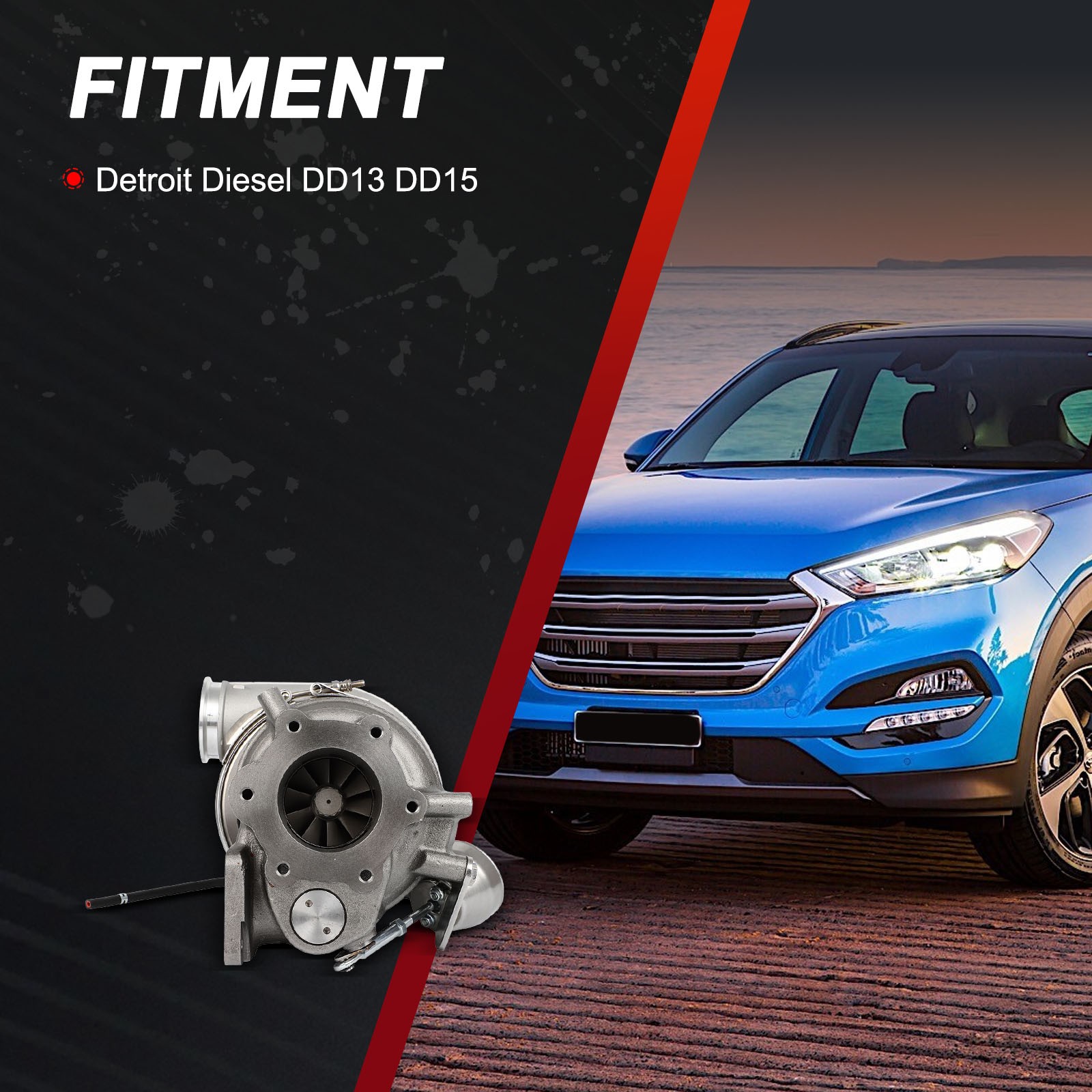 Turbo Turbocharger For Detroit Freightliner Cascadia 12.8L DD13  B3G A4710967899 thumbnail 5