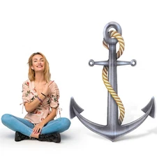 4 Feet Nautical Anchor Props Cutout Large Shipwreck Party Stand up Decoration...