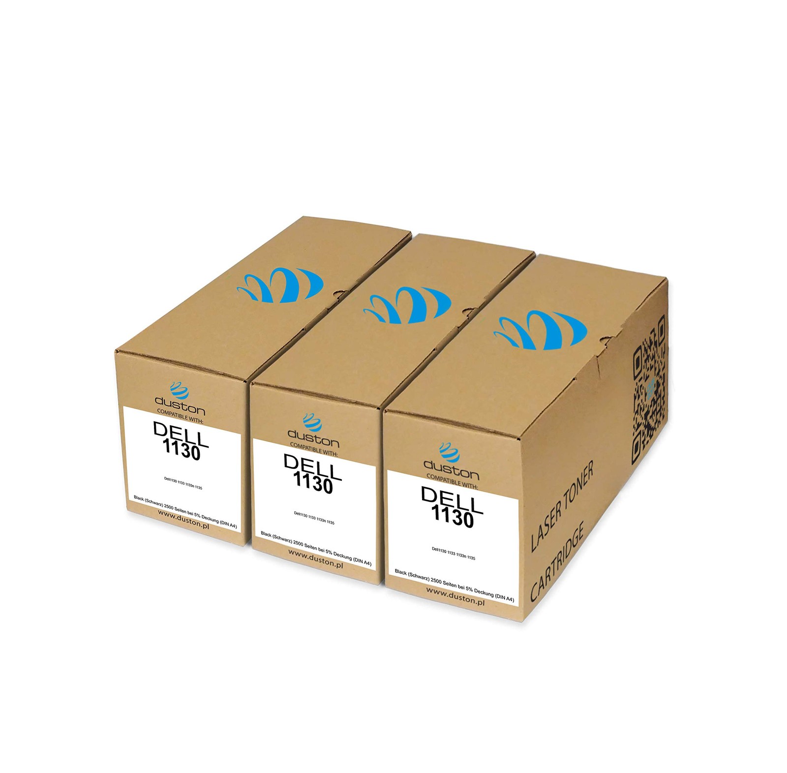 3 Toners noirs 1130 compatibles Dell 1130 1133n 1135 pour imprimante laser de bureau