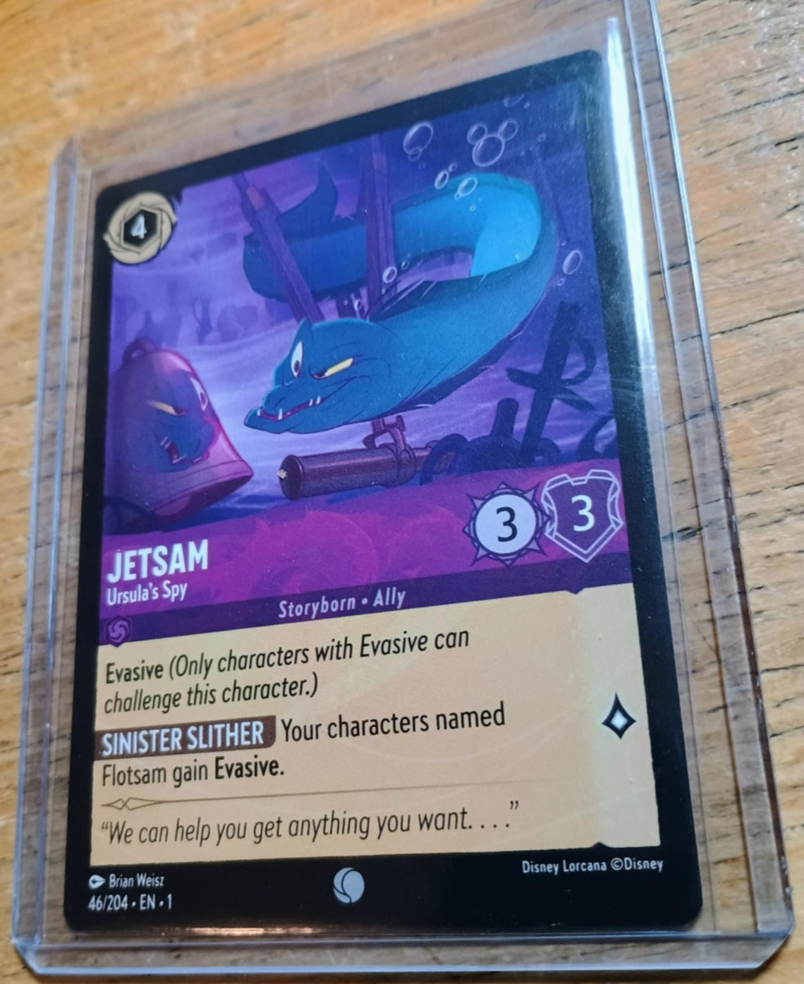 2023 DISNEY LORCANA TCG  THE FIRST CHAPTER  JETSAM URSULA'S SPY  #46/204 CARD-