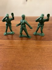Greenbrier Toy Plastic Army Man Military Soldier-4" Set Of 3 Green Figurine