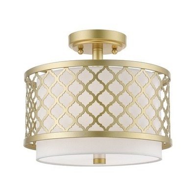 Arabesque - 2 Light Semi-Flush Mount in Glam Style - 11.88 Inches wide by 10