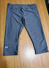 Under Armour Womens Capri Compression Heatgear Leggings Athleisure Workout Sz XL