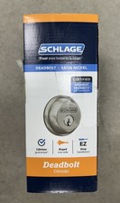 45 SCHLAGE Single Cylinder Round Deadbolt Lock SATIN NICKEL