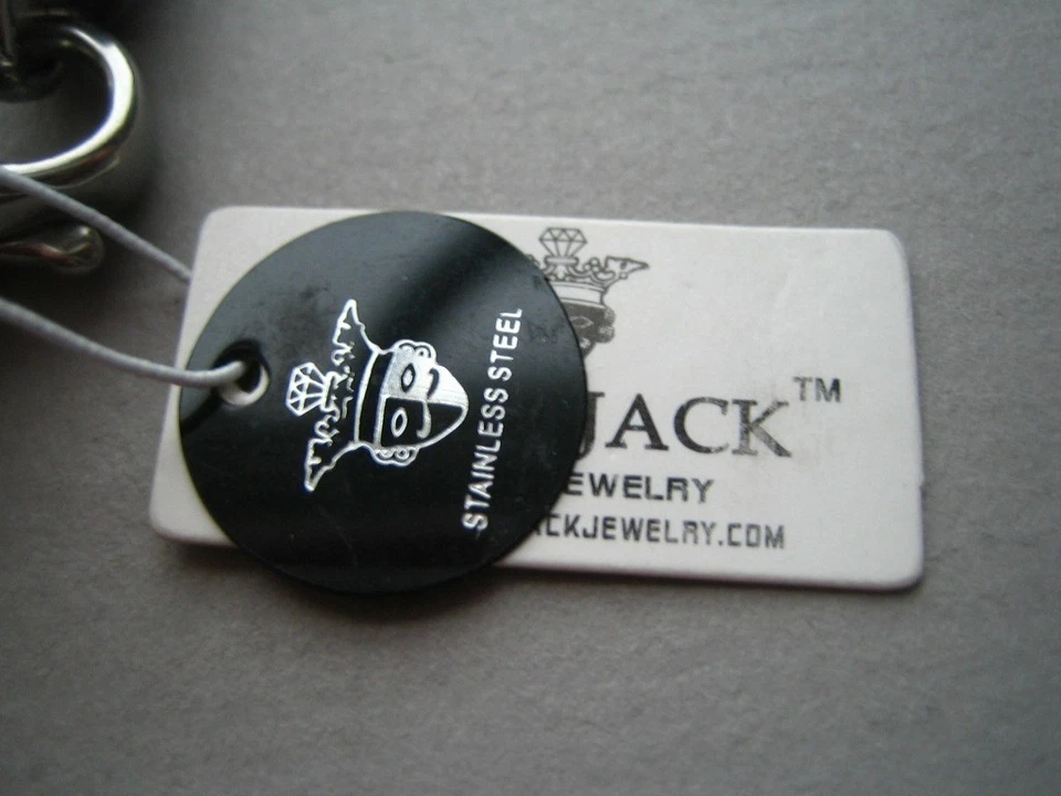 BLACKJACK MEN'S STAINLESS STEEL BRECCIATED JASPER BEADED BRACELET - Image 2 of 4