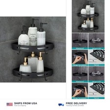 Adhesive Corner Shelf Bathroom Shower Caddy Organizer for Kitchen Toilet No D...