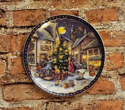 Wandteller Sammelteller Adventsteller ''Vor der Bescherung'' REICHENBACH