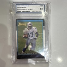 Bowman 2001 Quincy Carter #177 Rookie Dallas Cowboys NFL Football Card. rookie card picture