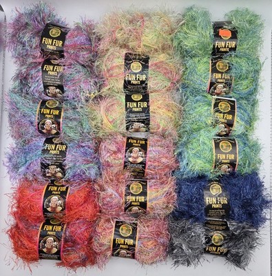 Lion Brand FUN FUR PRINTS Yarn -  Bulky Eyelash Yarn - You Choose Color