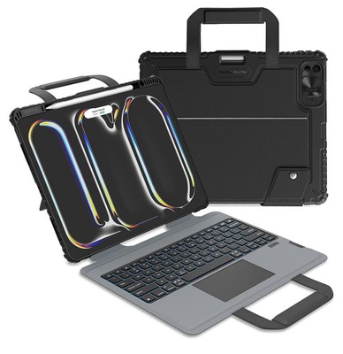 Carry Go Keyboard Case for iPad Pro 13 inch (M4) 2024 with Handle, Rugged Cas...