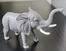 Greenbrier International Hard Plastic Gray Elephant Animal Figure 6 in long