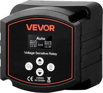 VEVOR Dual Battery Isolator, 12V 300 Amp, Manual and Automatic VSR Voltage... 