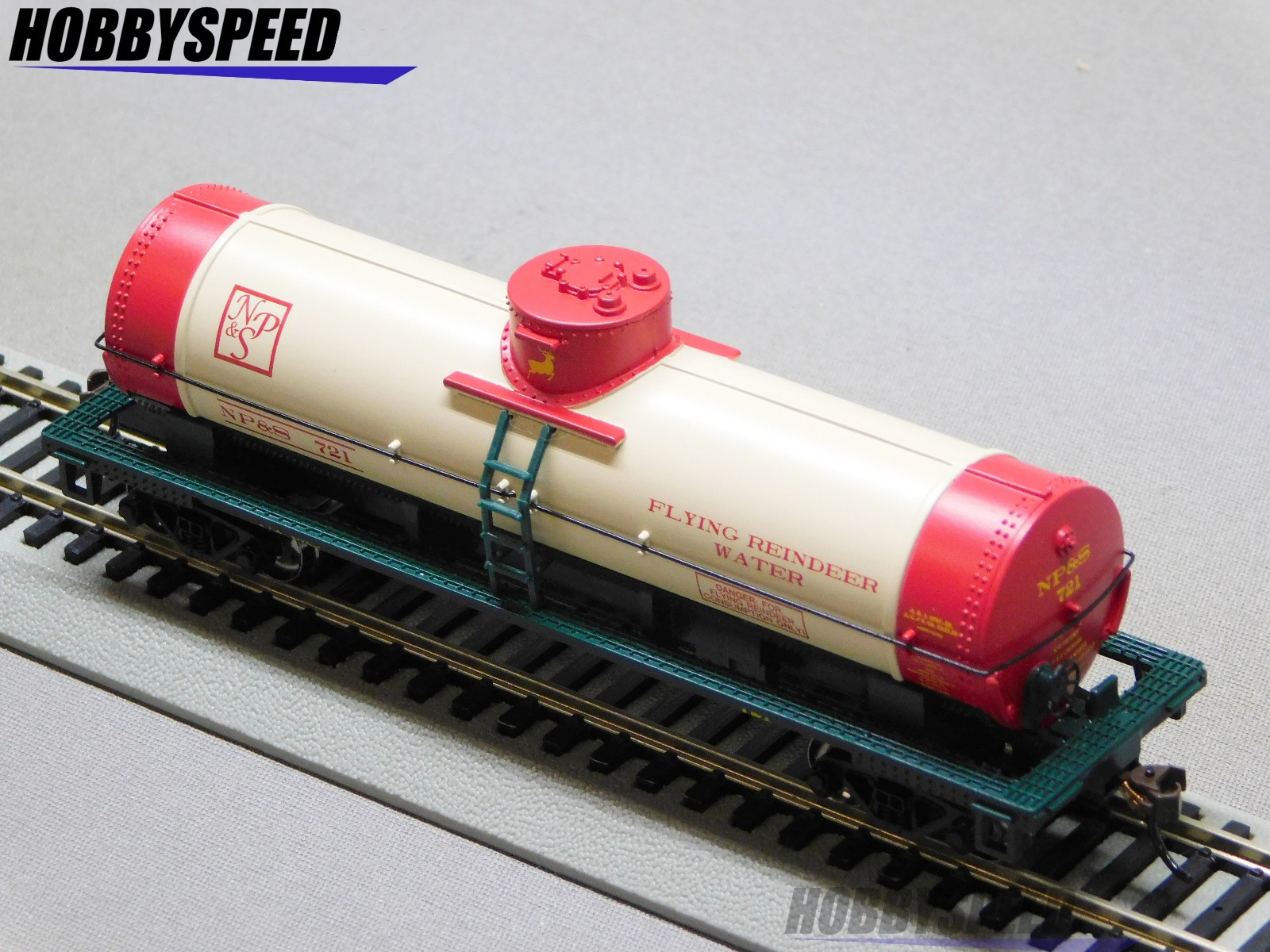 BACHMANN HO SCALE NP&S FLYING REINDEER WATER 40' SINGLE DOME TANK CAR BAC17801