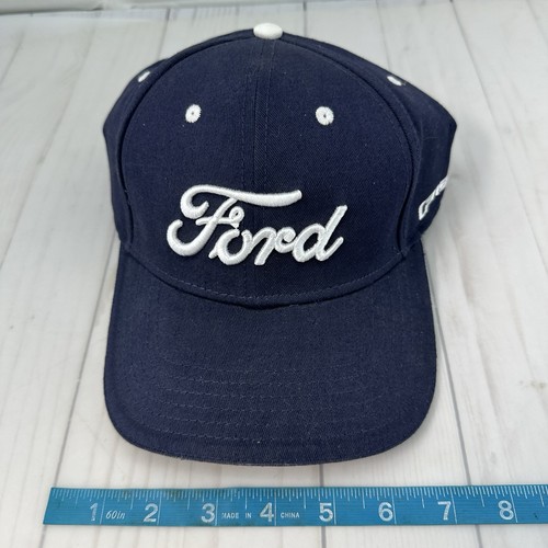 Ford F150 Logo Baseball Hat Dark Blue White Embroidered Stitching Strapback - Picture 12 of 14