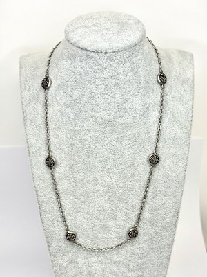 Lois Hill Sterling Silver Tree Station Necklace 17''