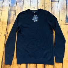 NWT Charter Club Women s XS 100 Cashmere Crewneck Sweater Luxury Black Soft New