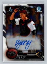 2016 Bowman Draft #CDA-AY Andy Yerzy Chrome Draft Pick Autographs