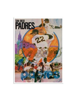 San Diego Padres Poster Vintage Art MLB Print Baseball Gift 12x16''