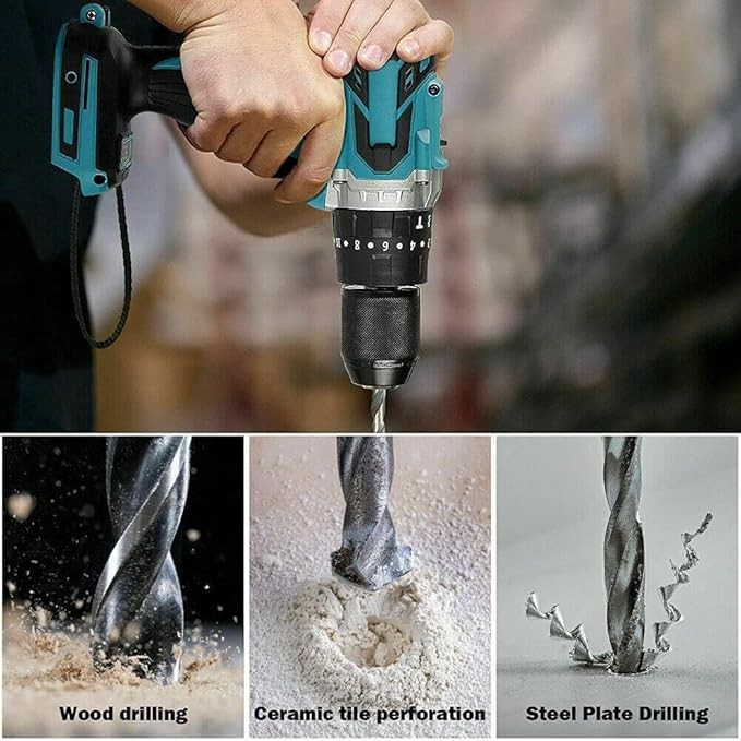 Drill 18V Brushless Impact Drill Cordless Electric Screwdriver Hand Tool Only