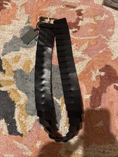 All Saints Black Leather Belt Wide Leather S/M RRP £95.00