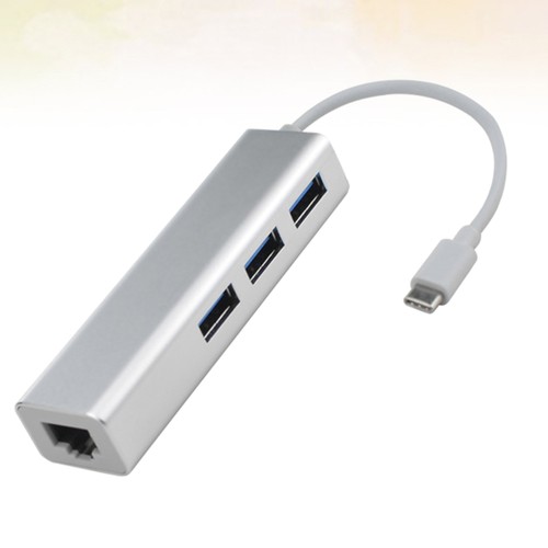 Type C to 3 USB 3.0 Hub RJ45 LAN Port Ethernet Adapter Converter for Computer - Afbeelding 11 van 11