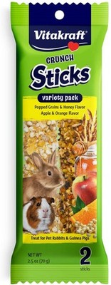 Vitakraft Crunch Sticks Popped Grains & Honey and Apple Orange Flavor 2.5 oz.