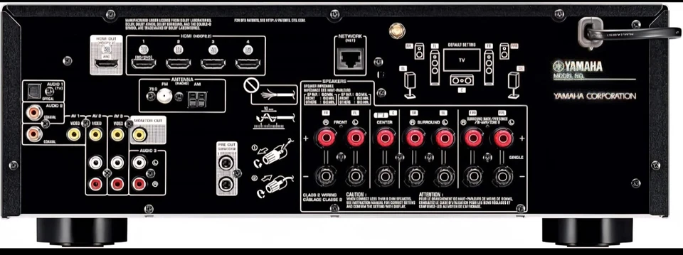 NEW IN BOX TSR-5830 Yamaha 72 Channel AV Receiver - Image 3 of 4