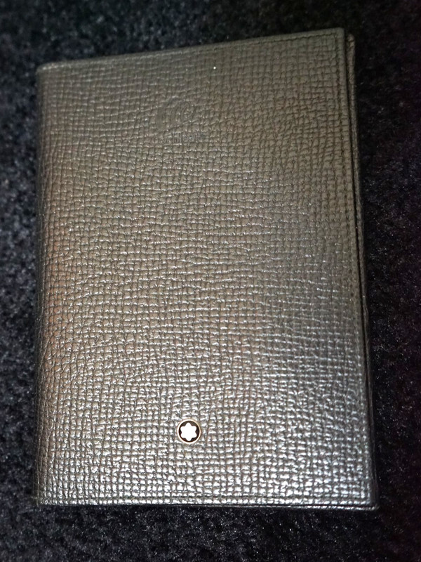 Montblanc Black Leather Passport Holder Travel Wallet Organizer ID Card Case Aut