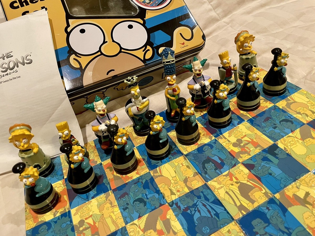 Simpsons Chess Set TIN Bart Homer Maggie Lisa Marge | eBay Simpsons Chess Set TIN Bart Homer Maggie Lisa Marge | eBay