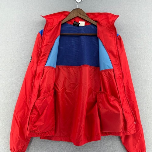 90s Gore-Tex Windbreaker Jacket Packable Removable Hood Lightweight Red M VTG - Picture 3 of 13