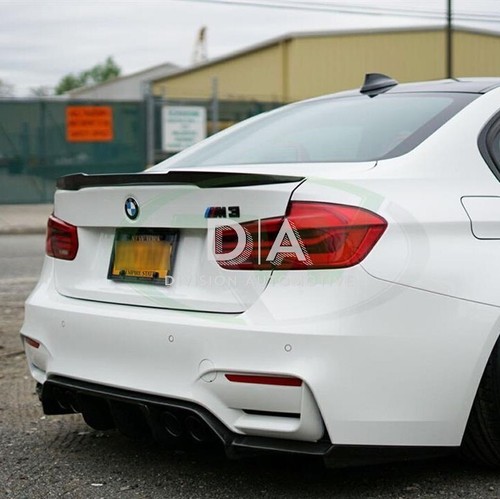 FOR BMW 3 SERIES F30 F80 M4 V STYLE REAR TRUNK LID BOOT SPOILER M PERFORMANCE - Picture 8 of 9