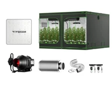 VIVOSUN 8x8ft Grow Tent Kit 96"x96"x80" w/ 6" Inline Fan & VS1000 LED Grow Light
