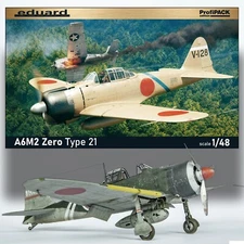EDUARD  82212 1/48 MITSUBISHI A6M2 ZERO TYPE 21 PROFIPACK KIT