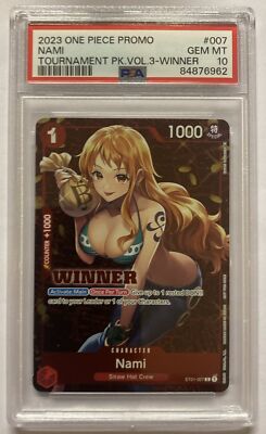 PSA 10 GEM MT Nami ST01-007 Winner English Promo One Piece PSA 10 GEM MT Nami ST01-007 Winner English Promo One Piece