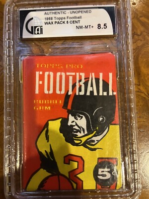 1958 Topps Football 5 c Wax Pack Gai 8.5