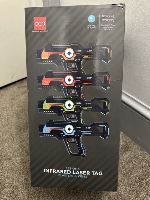 Best Choice Products Set of 4 Laser Tag Blasters & Vests, Infrared Lazer Toy Set