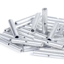 100 Pcs Non-Insulated Butt Connectors Wire Ferrules Cable Crim Terminal Kit