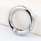 10 pcs Smooth Ring 304 Stainless Steel Spring Gate O Rings Snap Clasps 18x3.6mm