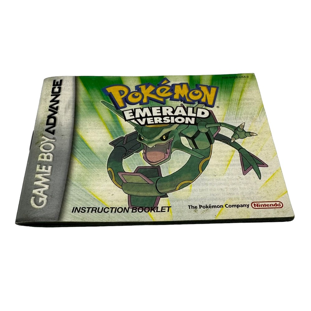 Pokemon Emerald Version Nintendo Gameboy Advance Instruction Manual Only